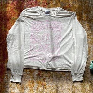 Anthro cropped long sleeve Guns and Roses top